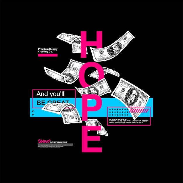 hope money simple vintage fashion