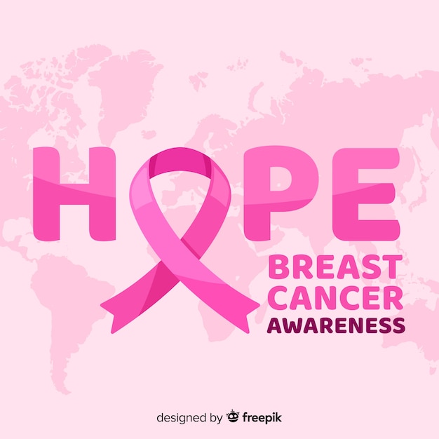 Hope ribbon for breast cancer awareness month