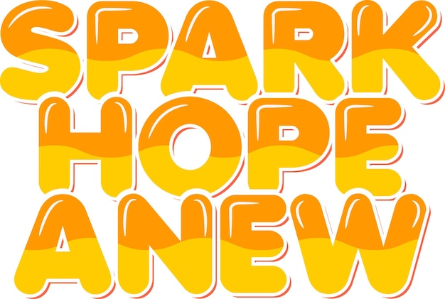 Вектор Типографический дизайн «надежда искра»