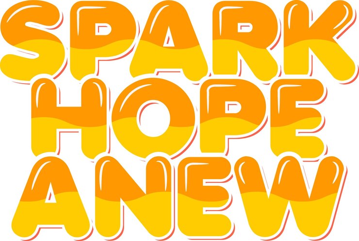 वेक्टर hope spark typography design
