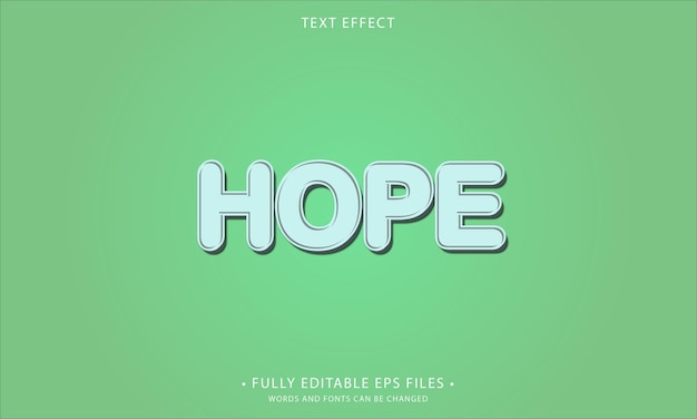 Hope style editable text effect