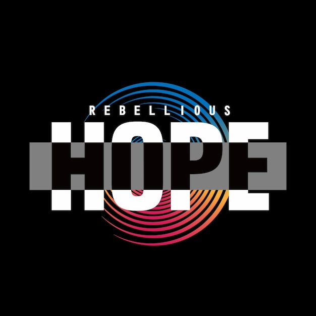 Hope text lettering stylish design