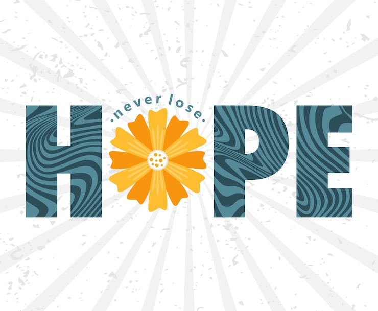 Vector hope typography poster and apparel print design