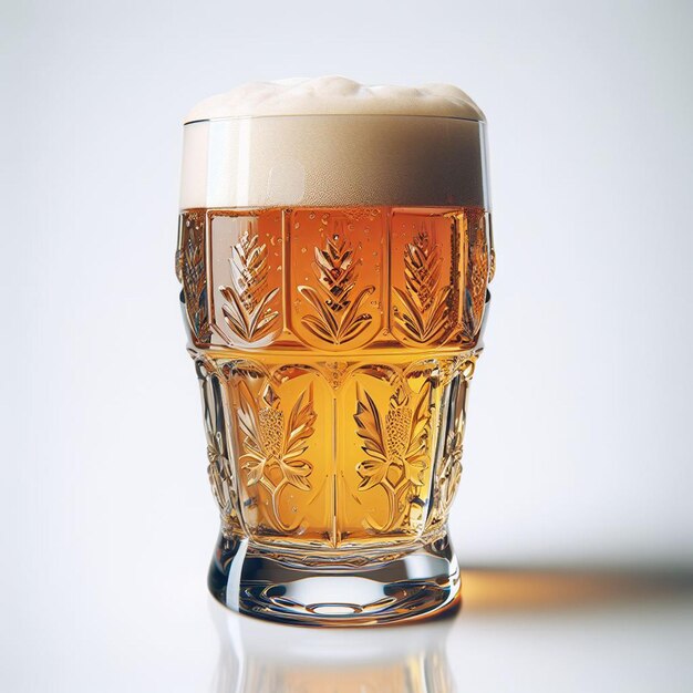 Vettore hoppy glass pint mug of beer illustrazione vettoriale isolata su icona bianca emoji carta da parati ale draft