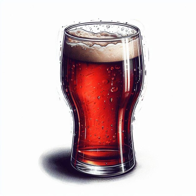 Vettore hoppy glass pint mug of beer illustrazione vettoriale isolata su icona bianca emoji carta da parati ale draft