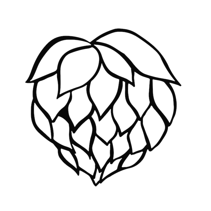 Vector hops beer plant vector illustration