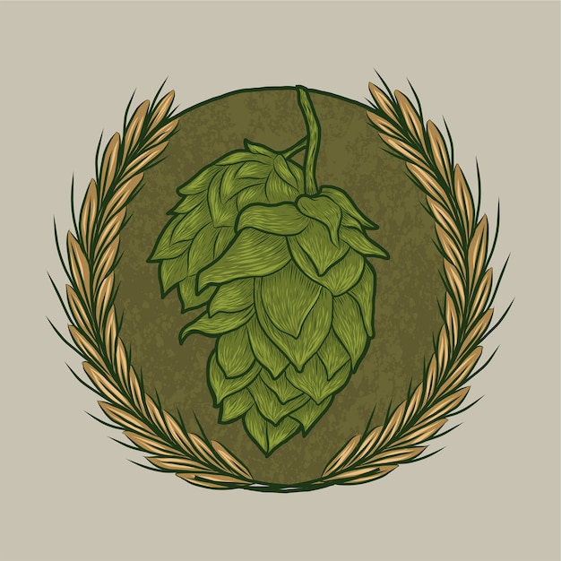 Vector hops vector illustration