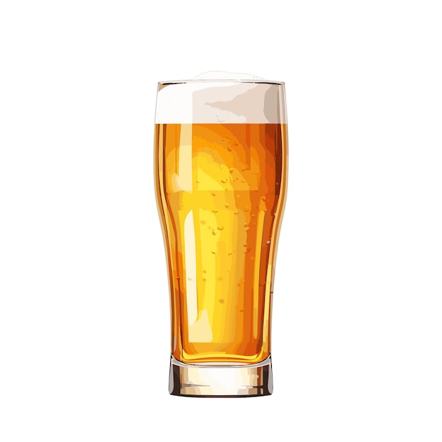 Vector hopside down beer glass illustration