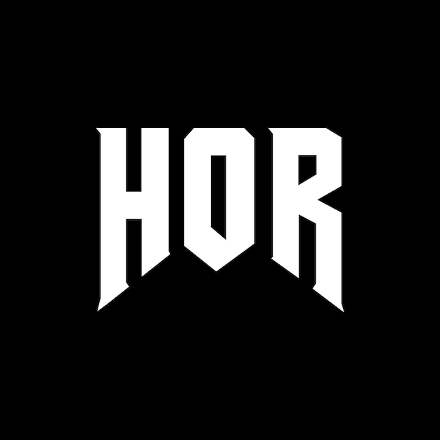 HOR letter logo design for technology company HOR logo design black and white color combination HOR logo HOR vector HOR design HOR icon HOR alphabet HOR typography logo design