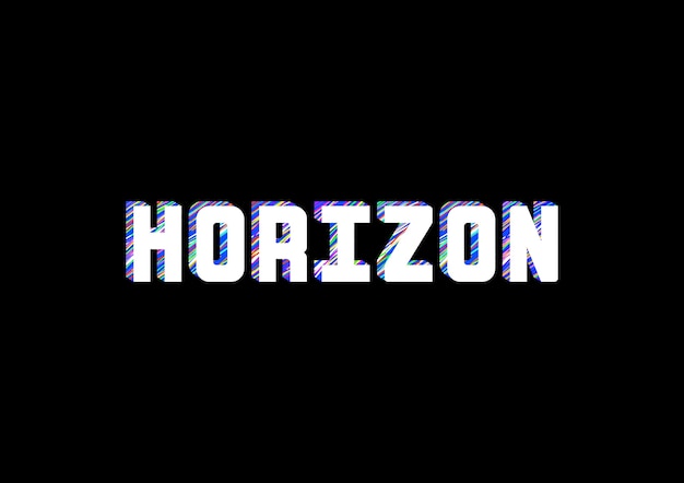 'horizon' typography vector