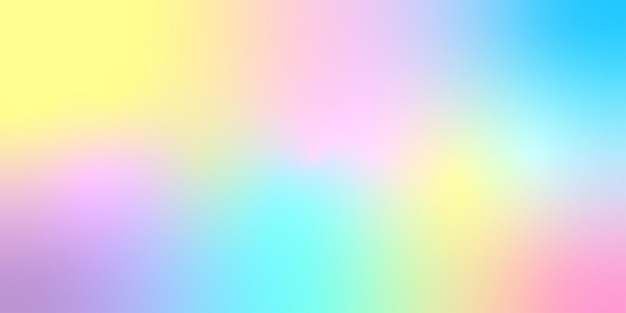Vector horizontal abstract pastel color hologram background design