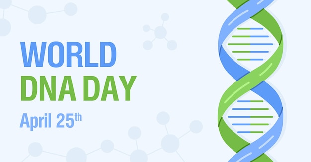 Horizontal banner for DNA Day 25 April Event medical poster