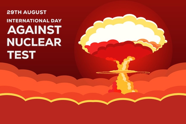 Horizontal banner international day against nuclear test 29th august