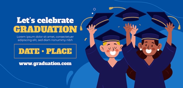 horizontal banner template for class of 2023 graduation