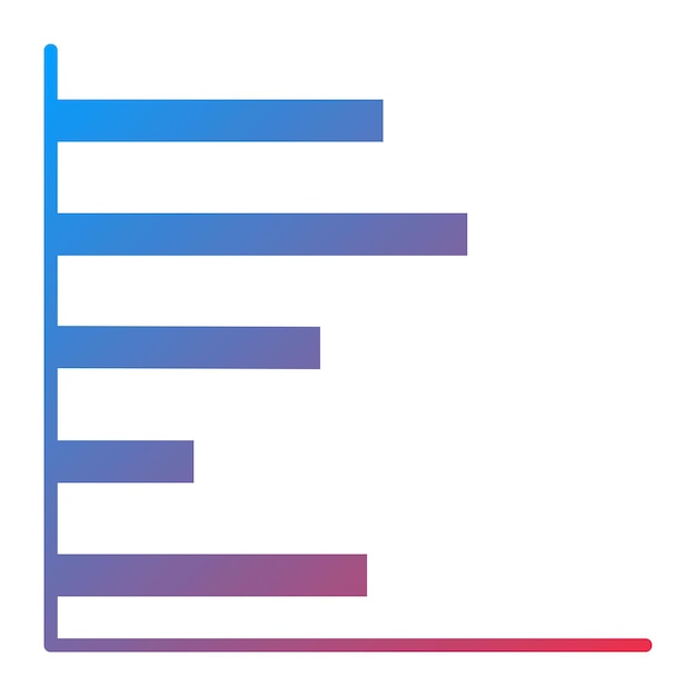 Vector horizontal bars showing progress icon vector image can be used for infographics