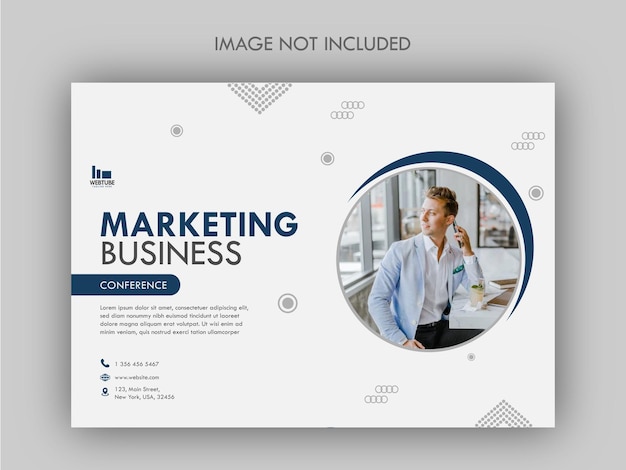 Horizontal business banner template graphic design