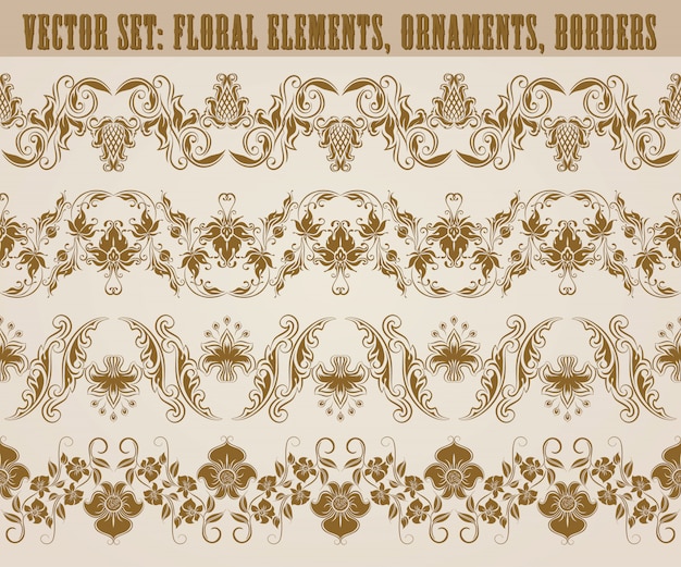 Horizontal elements decoration vector