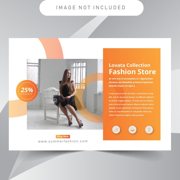 Horizontal fashion flyer template