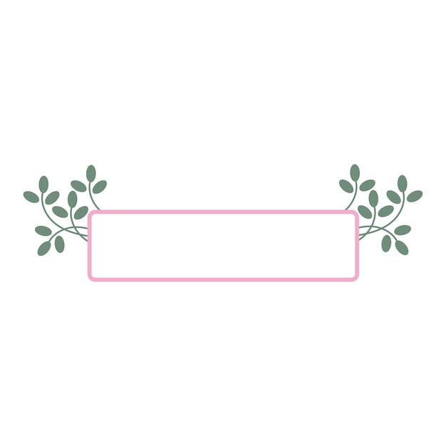 Horizontal frame with copy space and botanical elements