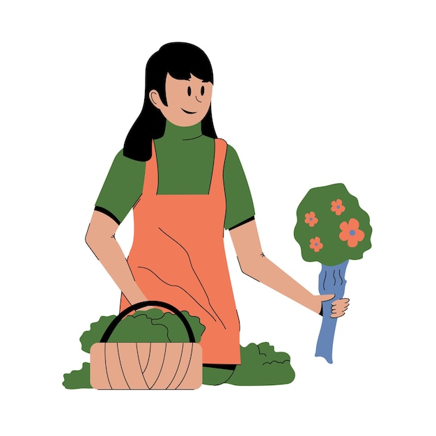 Vector horizontal, gardener