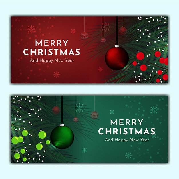 Premium Vector | Horizontal gradient merry christmas background design