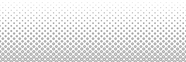 Vector horizontal halftone of black modern zigzag design for pattern and background