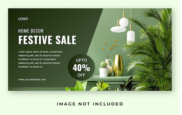 Horizontal Home Decor Banner Template