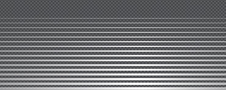 Вектор horizontal line and stripe gradient pattern with smooth gradation vector layout gradient transition lattice background creates metallic fade texture on transparent bg for abstract minimal design