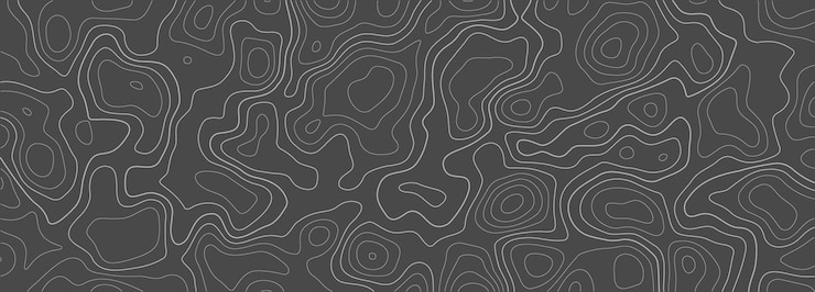 Vector horizontal panoramic background of the topographic map editable stroke topographic map lines contour background geographic abstract grid paper texture imitation of a geographical map shades