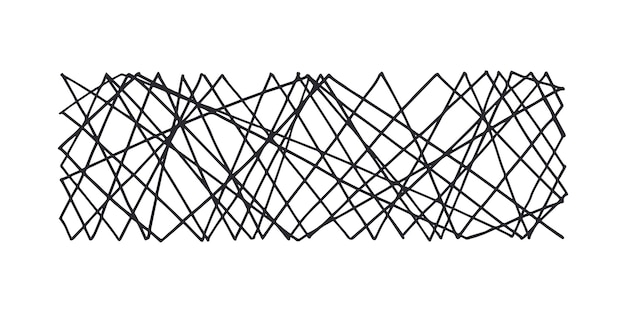 Modello orizzontale linea texture disegnata a mano tratteggio disegno penna inchiostro e tratteggio incrociato disegnare schizzo a matita doodle stile graffio forma nera su sfondo bianco design grafico vintage illustrazione vettoriale