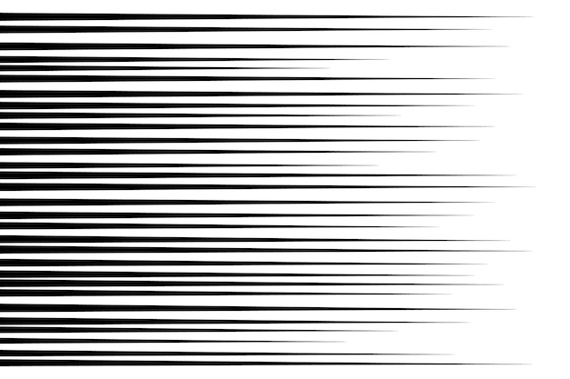 Horizontal speed lines for comic books manga anime graphic speed striped texture horizontal fast motion lines for comic books vector illustration isolated on white background