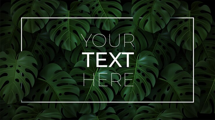 Vector horizontal template with copy space for your text in frame on dark background
