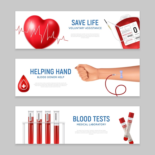 Horizontale spandoeken met bloeddonordag
