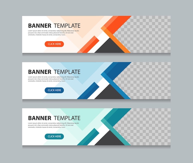 Horizontale webbanner ontwerp achtergrond sjabloon