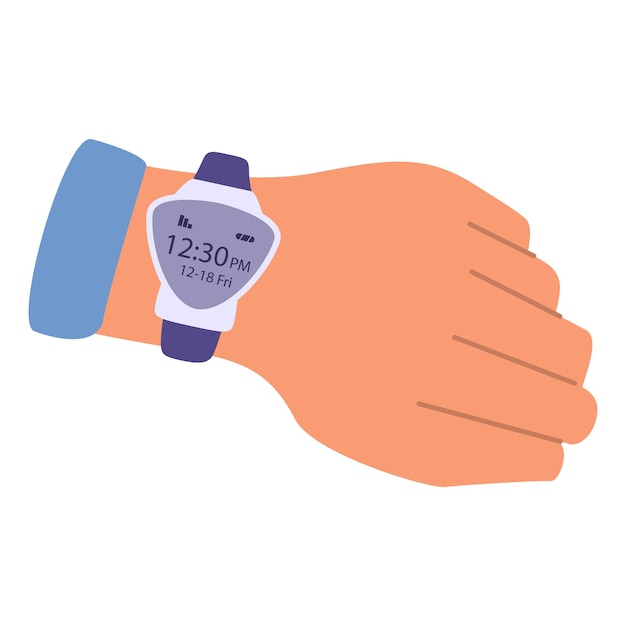Horloge op de hand Slim horloge Hand met horloge Handhorloge Draagbare technologie