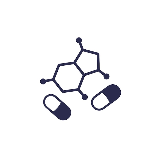 Hormoontherapie pictogram op wit