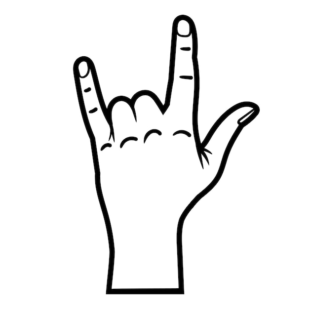 horn hand sign gesture, rocking hand gesture