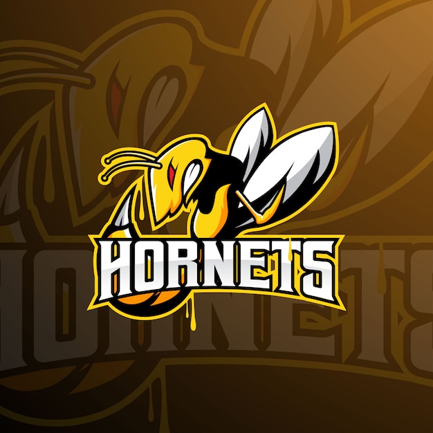 Hornet, bee, wasp e-sports команда талисман логотип