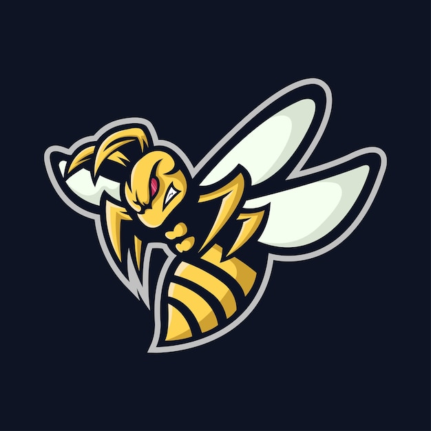 Hornet mascot logo vector design template