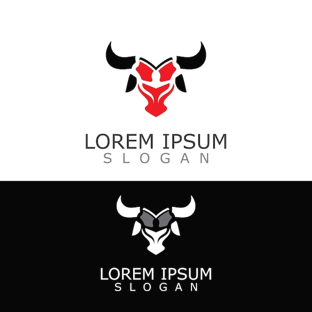 Horns Animal bull logo vector illustration icon template