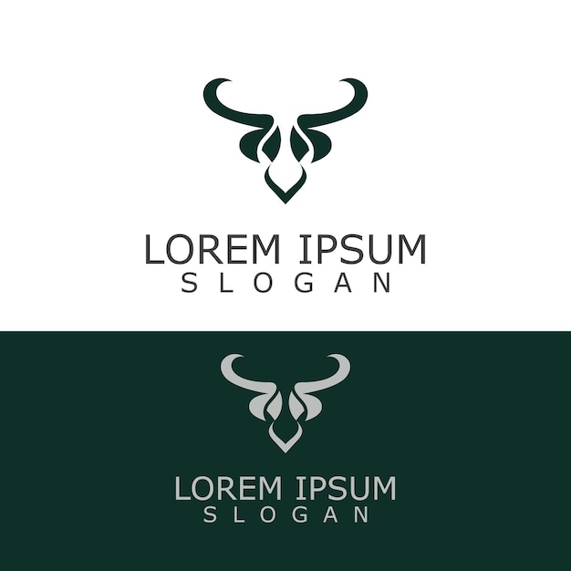 Horns Animal bull logo vector illustration icon template