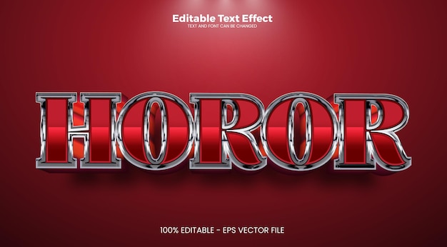 Vector horor editable text effect in modern trend style