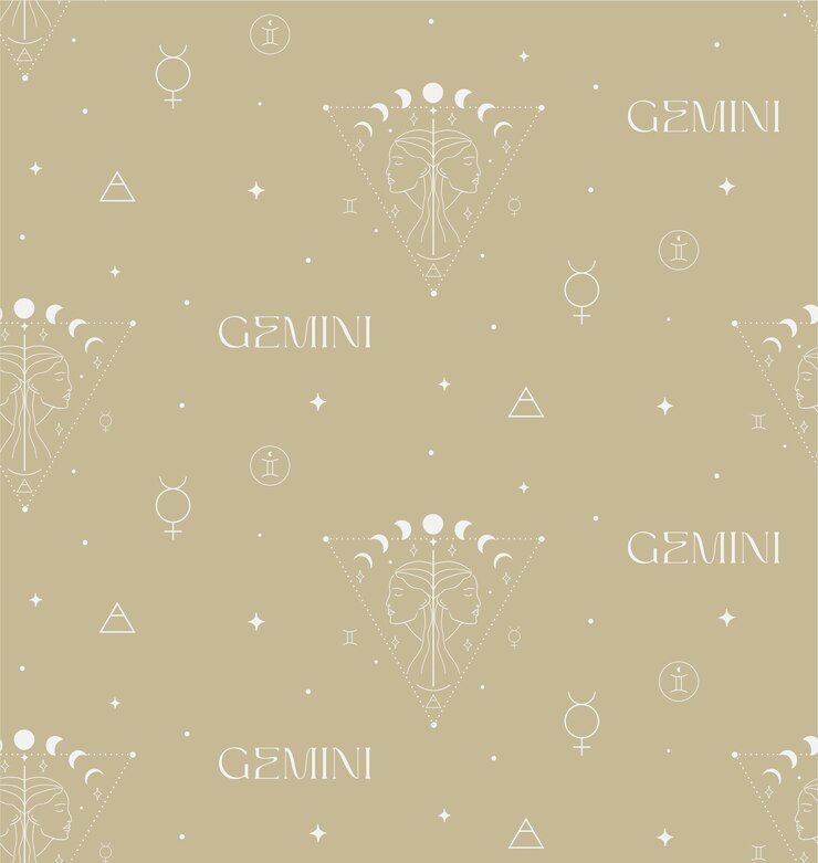 Vector horoscope art illustration seamless pattern