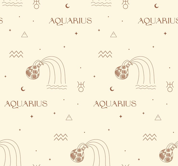 Vector horoscope art illustration seamless pattern