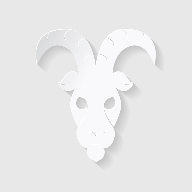 Vector horoscope paper cut style. concept for capricorn. vector illustration.