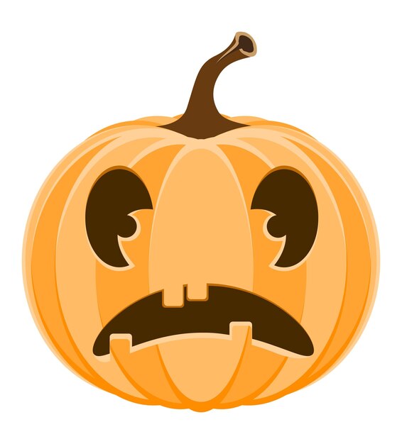 horrible pumpkin halloween stock vector illustration