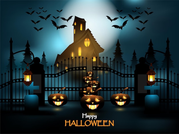 Horror background of halloween party