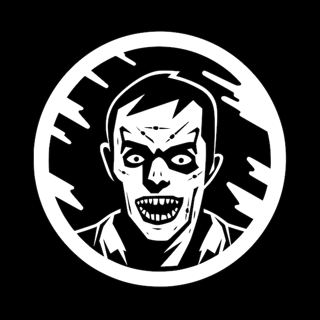 Vector horror black and white vector illustration