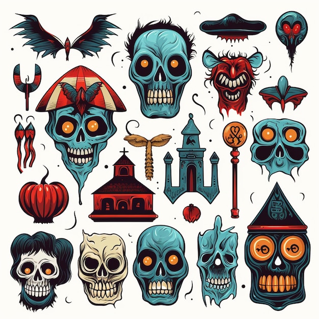 horror design vector halloween art background illustration scary black dark graphic poste