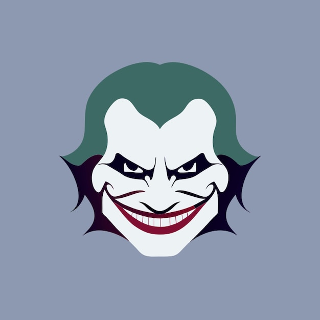 Horror joker glimlach realistische vector illustratie cartoon